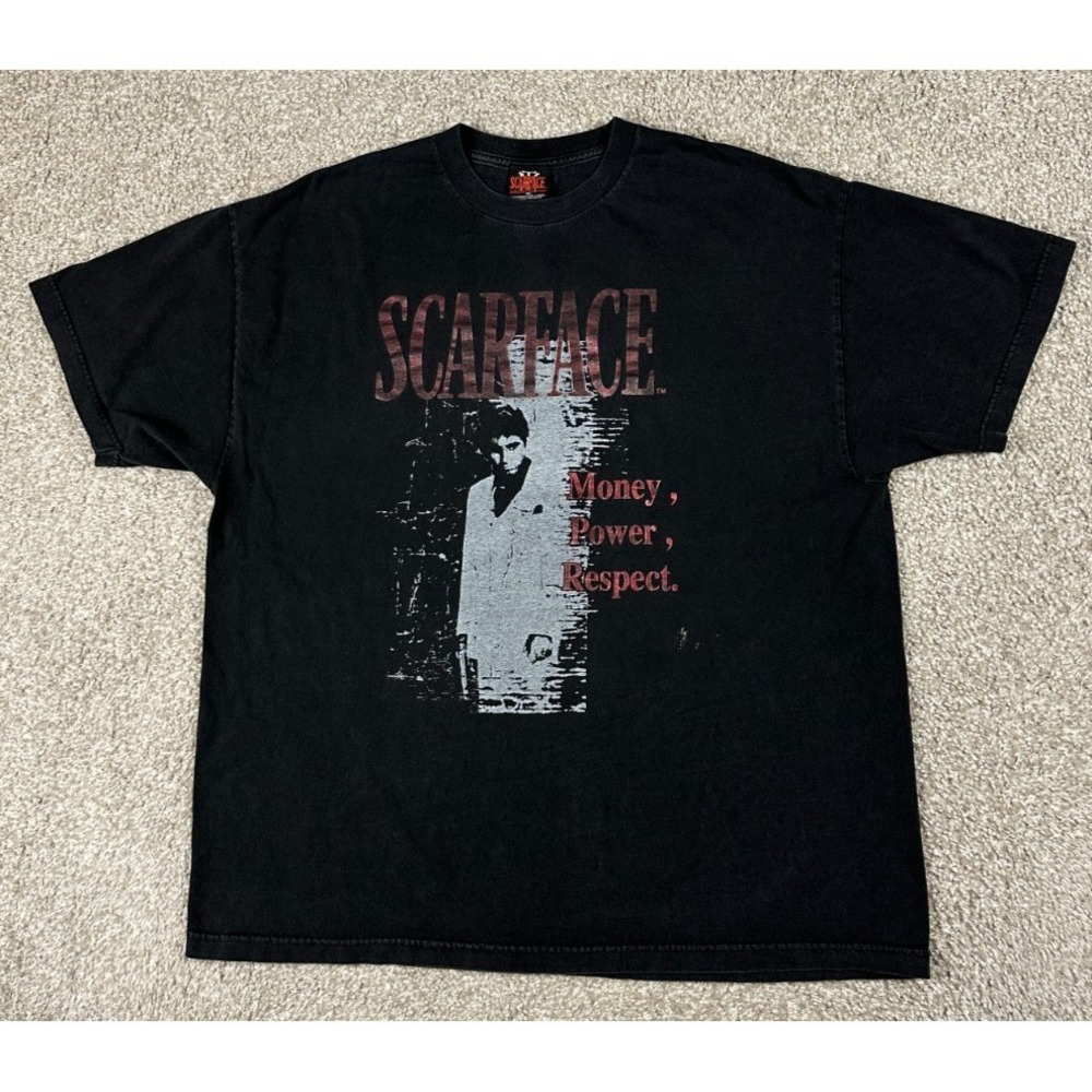 VTG Scarface T-Shirt Mens 2XL Short Sleeve Movie Graphic Tee Tony Montoya Y2K